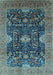 Oriental Light Blue Industrial Rug, urb1373lblu