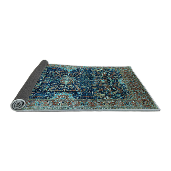 Sideview of Oriental Light Blue Industrial Rug, urb1373lblu