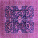 Square Oriental Purple Industrial Rug, urb1373pur