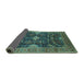 Sideview of Oriental Turquoise Industrial Rug, urb1373turq