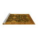 Sideview of Machine Washable Oriental Yellow Industrial Rug, wshurb1373yw