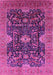 Machine Washable Oriental Pink Industrial Rug, wshurb1373pnk