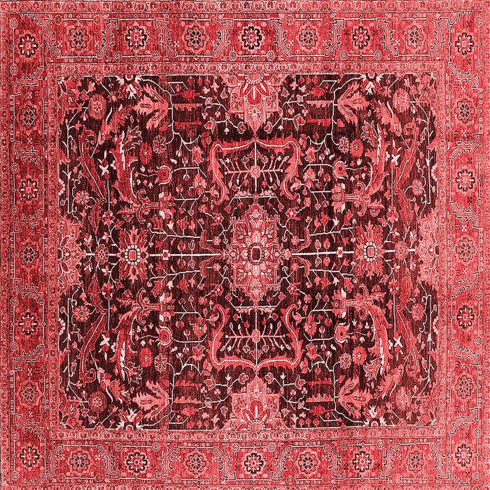 Machine Washable Oriental Red Industrial Rug, wshurb1373red
