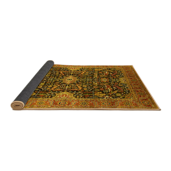 Sideview of Oriental Yellow Industrial Rug, urb1373yw