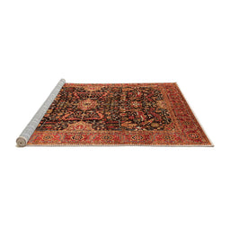 Sideview of Machine Washable Oriental Orange Industrial Area Rugs, wshurb1373org