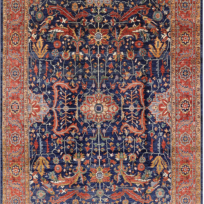 Mid-Century Modern Camel Brown Oriental Rug, urb1373