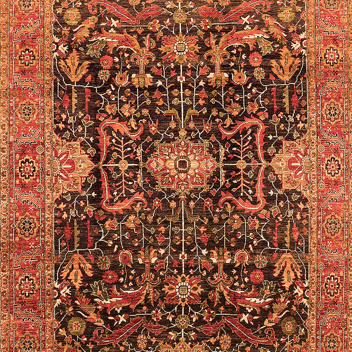 Oriental Orange Industrial Rug, urb1373org