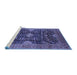 Sideview of Machine Washable Oriental Blue Industrial Rug, wshurb1373blu