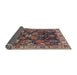 Sideview of Mid-Century Modern Camel Brown Oriental Rug, urb1374