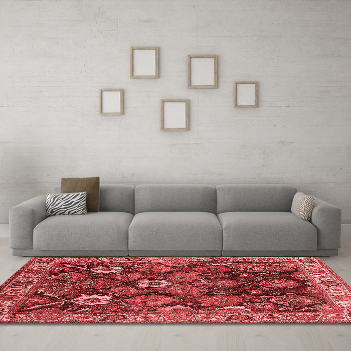 Traditional Red Washable Rugs