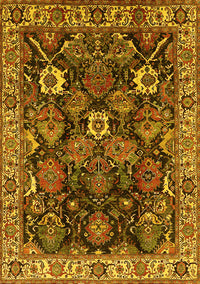 Oriental Yellow Traditional Rug, urb1374yw