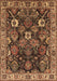 Machine Washable Oriental Brown Traditional Rug, wshurb1374brn