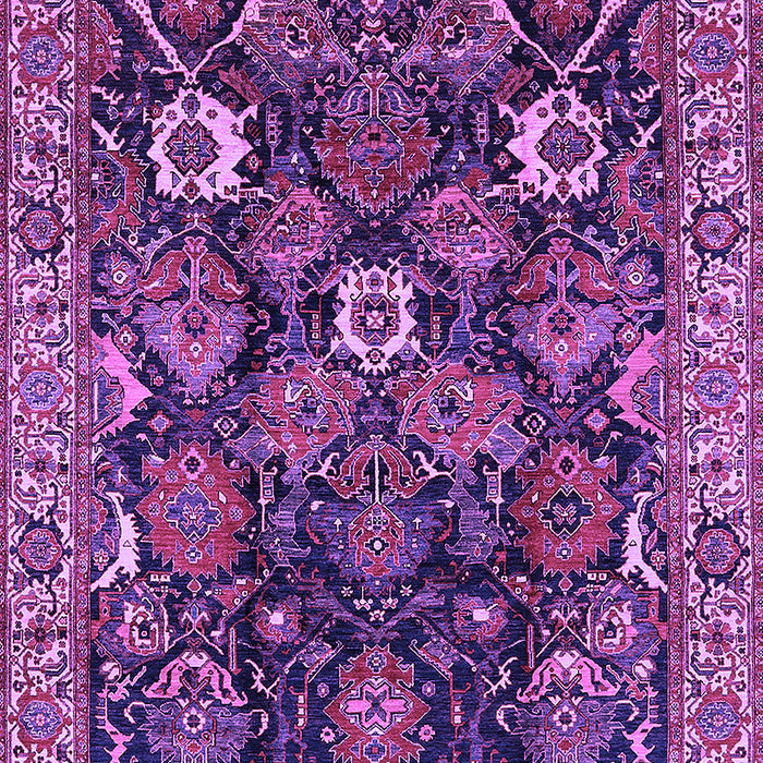 Machine Washable Oriental Purple Traditional Area Rugs, wshurb1374pur