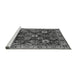 Sideview of Machine Washable Oriental Gray Traditional Rug, wshurb1374gry