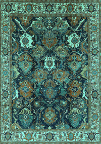 Oriental Turquoise Traditional Rug, urb1374turq