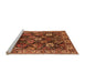 Sideview of Machine Washable Oriental Orange Traditional Area Rugs, wshurb1374org