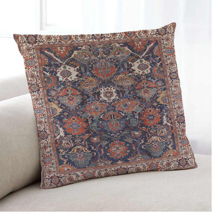 Lifestyle Image of Mid-Century Modern Urban Square Camel Brown Throw Pillow, 18 inch by 18 inch, pwurb1374