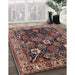 Mid-Century Modern Camel Brown Oriental Rug in Family Room, urb1374