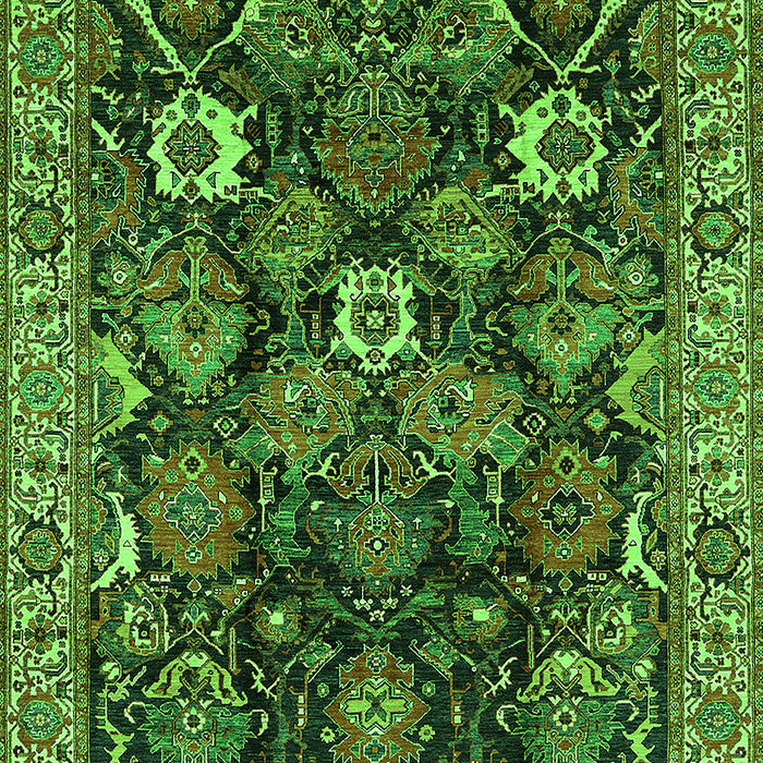 Oriental Green Traditional Rug, urb1374grn