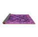 Sideview of Oriental Purple Traditional Rug, urb1374pur