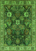 Machine Washable Oriental Green Traditional Area Rugs, wshurb1374grn