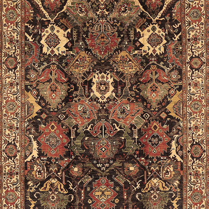 Oriental Brown Traditional Rug, urb1374brn