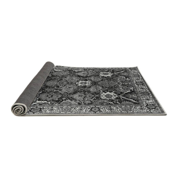 Sideview of Oriental Gray Traditional Rug, urb1374gry