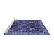 Sideview of Machine Washable Oriental Blue Traditional Rug, wshurb1374blu