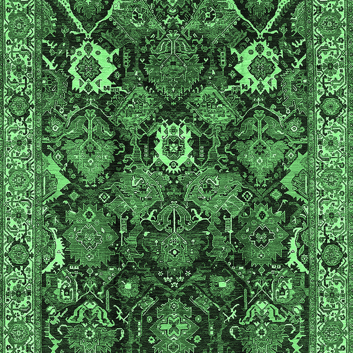 Oriental Emerald Green Traditional Rug, urb1374emgrn