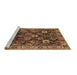 Sideview of Machine Washable Oriental Brown Traditional Rug, wshurb1374brn