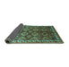 Sideview of Oriental Turquoise Industrial Rug, urb1375turq