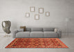 Machine Washable Oriental Orange Industrial Area Rugs in a Living Room, wshurb1375org