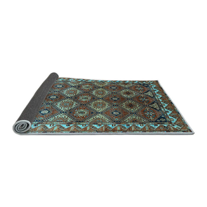 Sideview of Oriental Light Blue Industrial Rug, urb1375lblu