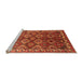 Sideview of Machine Washable Oriental Orange Industrial Area Rugs, wshurb1375org