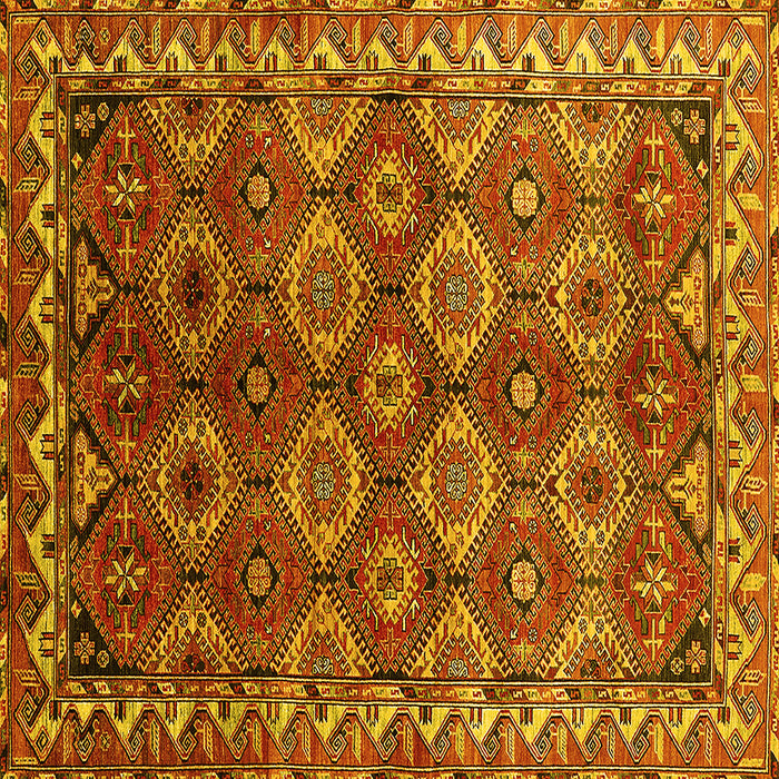 Square Oriental Yellow Industrial Rug, urb1375yw