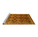 Sideview of Machine Washable Oriental Yellow Industrial Rug, wshurb1375yw