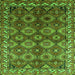 Square Oriental Green Industrial Rug, urb1375grn