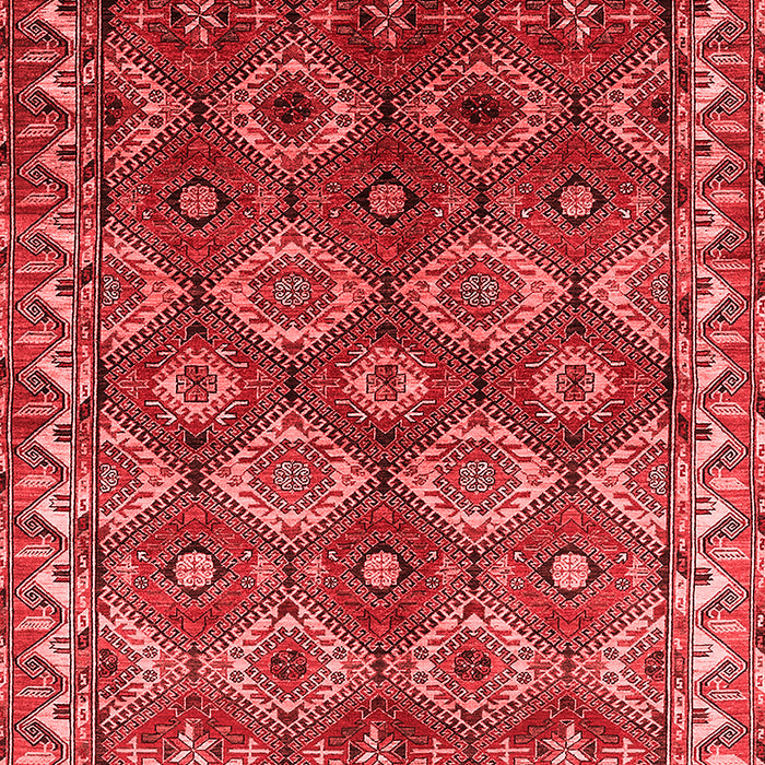 Machine Washable Oriental Red Industrial Rug, wshurb1375red