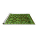 Sideview of Machine Washable Oriental Green Industrial Area Rugs, wshurb1375grn