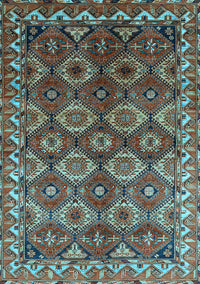 Oriental Light Blue Industrial Rug, urb1375lblu