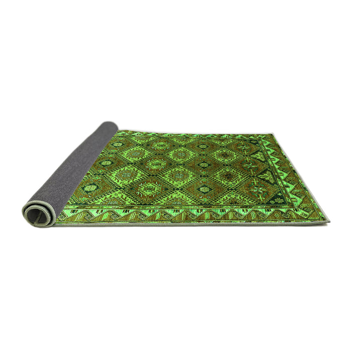 Sideview of Oriental Green Industrial Rug, urb1375grn