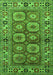 Machine Washable Oriental Green Industrial Area Rugs, wshurb1376grn