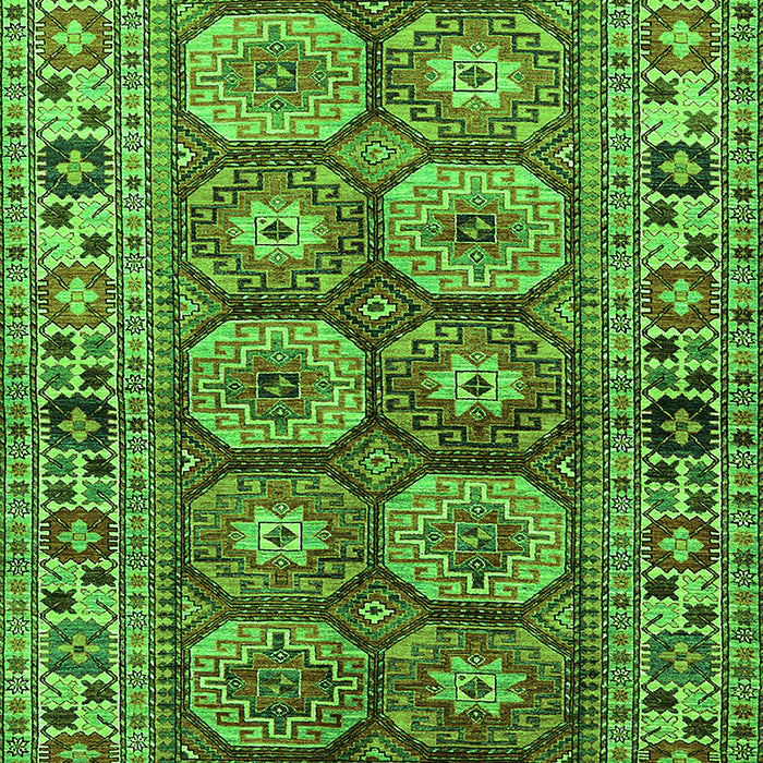 Machine Washable Oriental Green Industrial Area Rugs, wshurb1376grn
