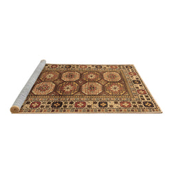 Sideview of Machine Washable Oriental Brown Industrial Rug, wshurb1376brn