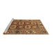 Sideview of Machine Washable Oriental Brown Industrial Rug, wshurb1376brn