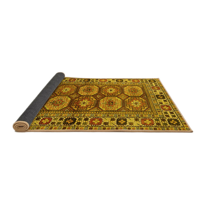 Sideview of Oriental Yellow Industrial Rug, urb1376yw