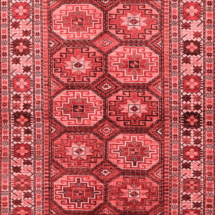 Machine Washable Oriental Red Industrial Rug, wshurb1376red