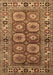 Machine Washable Oriental Brown Industrial Rug, wshurb1376brn