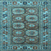 Square Oriental Light Blue Industrial Rug, urb1376lblu