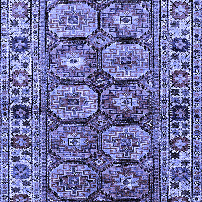 Machine Washable Oriental Blue Industrial Rug, wshurb1376blu